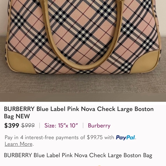 BURBERRY Large PINK BOSTON - Picture 14 of 14